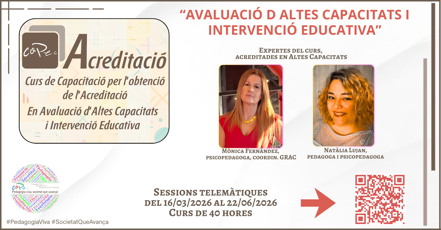 Col·legi Oficial de Pedagogia de Catalunya > AVP CURS D’ACCÉS A L’ACREDITACIÓ EN «AVALUACIÓ ALTES CAPACITATS I INTERVENCIÓ EDUCATIVA