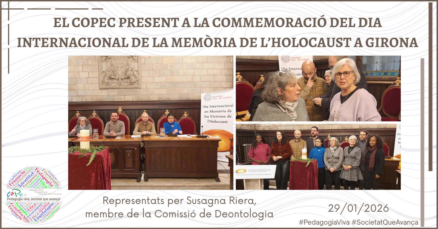 EL COPEC PRESENT A LA COMMEMORACIÓ DEL DIA INTERNACIONAL DE LA MEMÒRIA DE L’HOLOCAUST A GIRONA