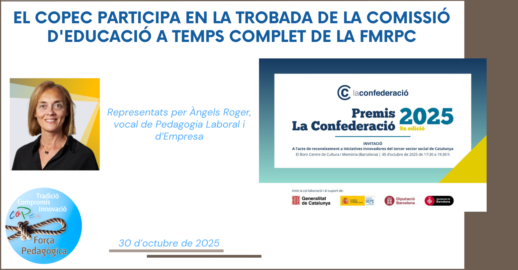 LA 9ª EDICIÓN DE LOS PREMIOS DE LA CONFEDERACIÓN RECONOCE LA INNOVACIÓN EN EL 3R SECTOR SOCIAL DE CATALUNYA