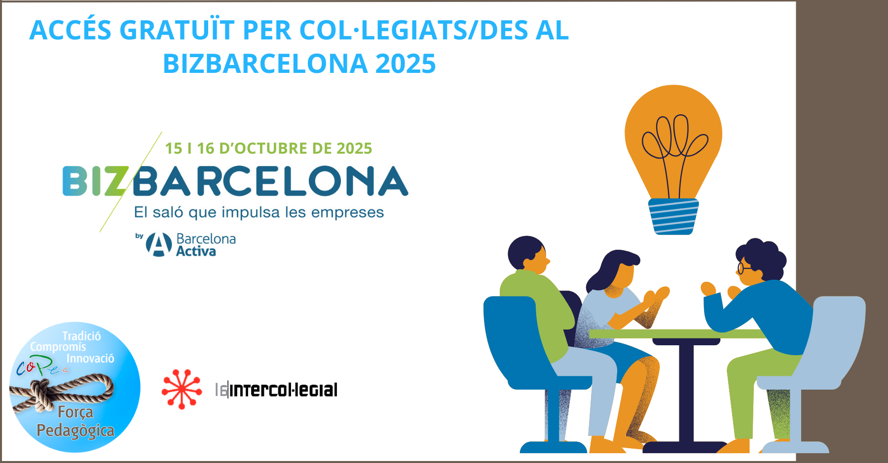ACCESO GRATUITO PARA COLEGIADOS/AS AL BIZBARCELONA 2025