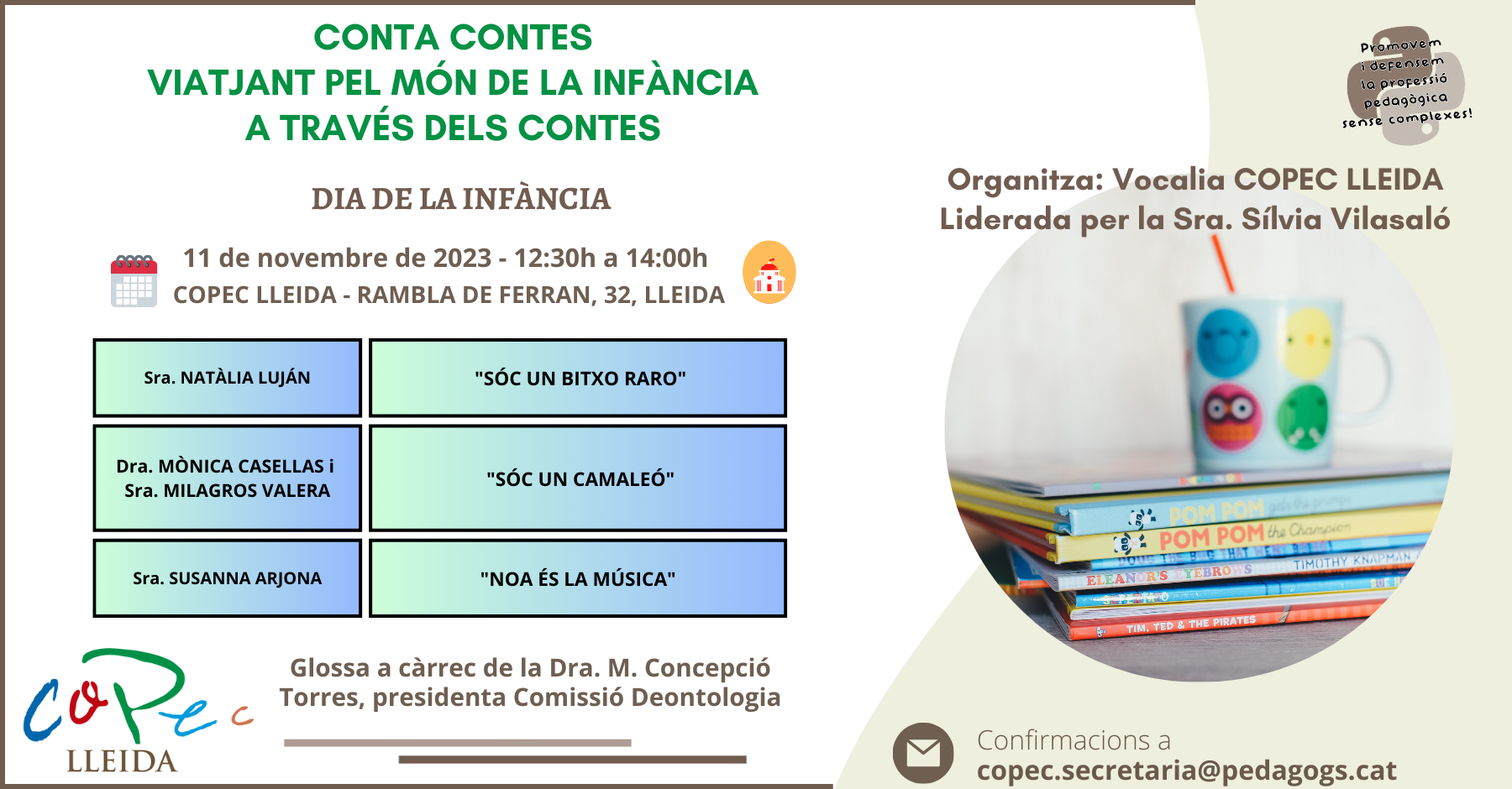 Col·legi Oficial de Pedagogia de Catalunya > Dia de la Infància: Viatjant pel Món de la Infància a Través dels Contes