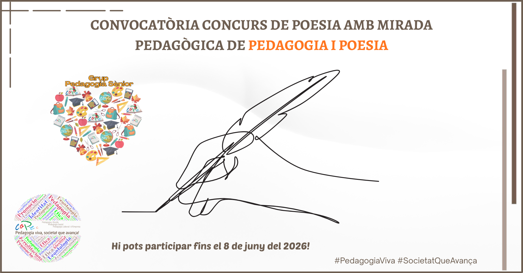 Col·legi Oficial de Pedagogia de Catalunya >  > CONVOCATÒRIA CONCURS DE POESIA AMB MIRADA PEDAGÒGICA