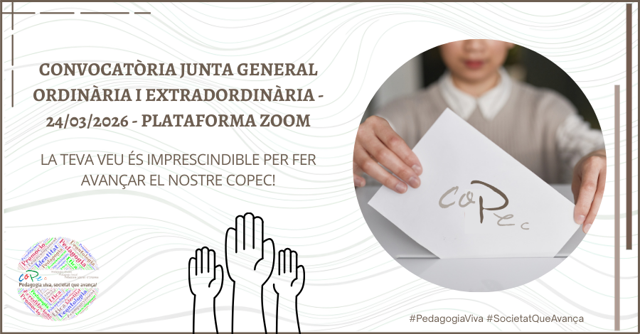 Col·legi Oficial de Pedagogia de Catalunya > JUNTA GENERAL ORDINÀRIA I EXTRAORDINÀRIA - PLATAFORMA ZOOM 24/03/2026