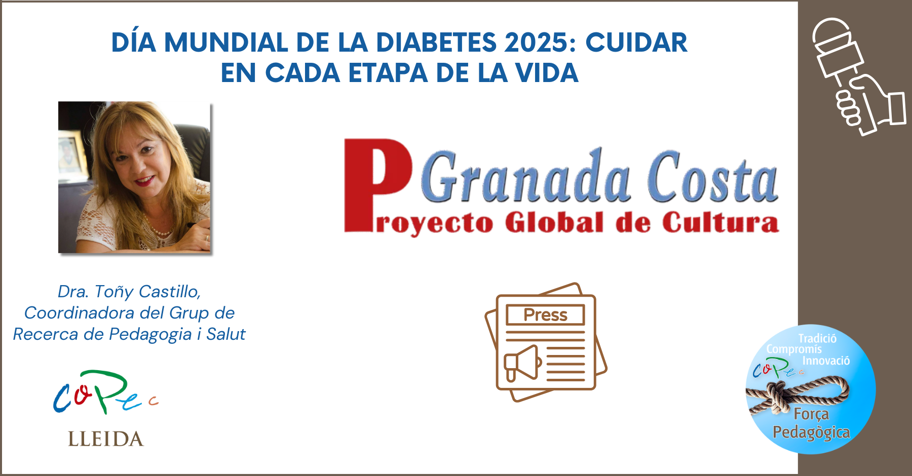 "DIA MUNDIAL DE LA DIABETIS: CUIDAR EN CADA ETAPA DE LA VIDA", GRANADA COSTA - TOÑY CASTILLO