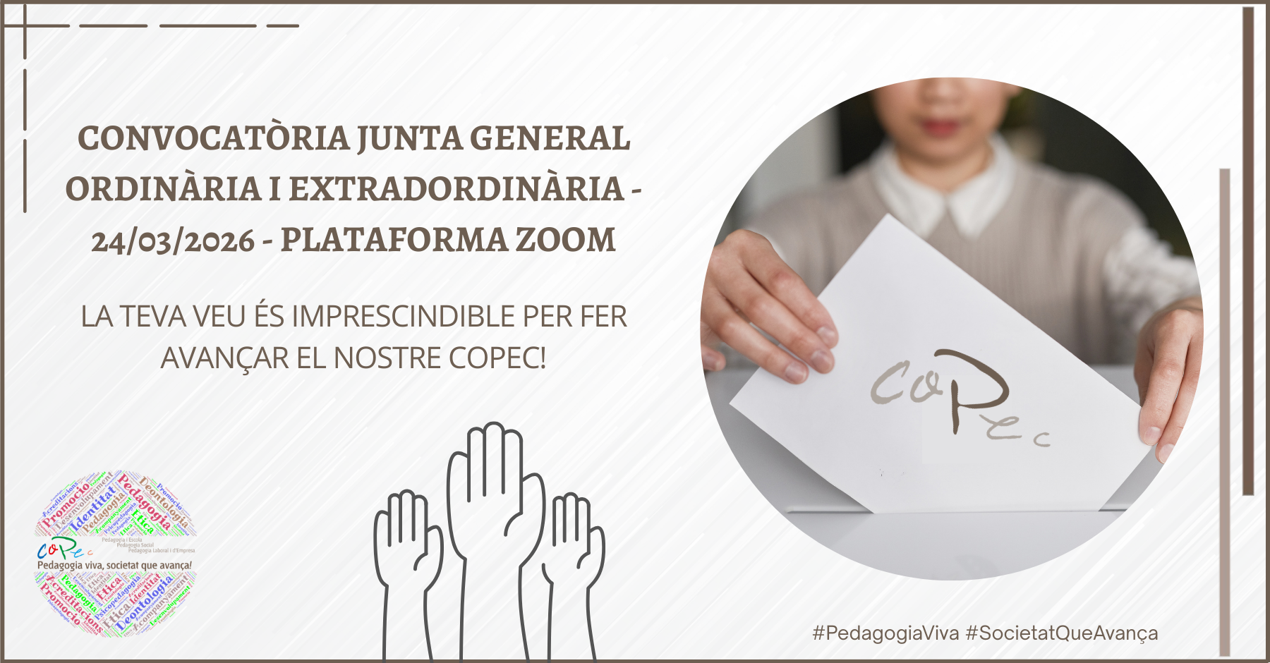 Col·legi Oficial de Pedagogia de Catalunya >  > JUNTA GENERAL ORDINÀRIA I EXTRAORDINÀRIA 24/03/2026