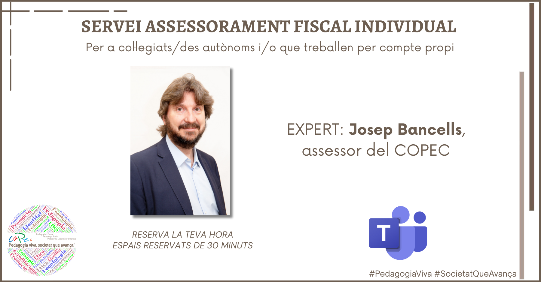 Col·legi Oficial de Pedagogia de Catalunya > SERVICIO ASESORAMIENTO FISCAL INDIVIDUAL -  TEAMS - 23/02/26