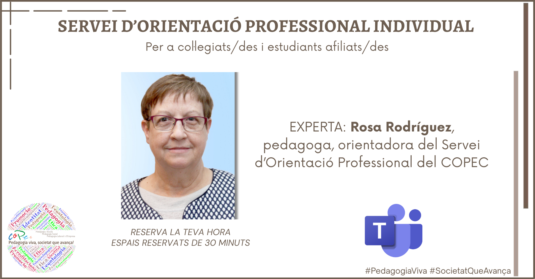 Col·legi Oficial de Pedagogia de Catalunya > SERVICIO DE ORIENTACIÓN PROESIONAL INDIVIDUAL  - 02/03/26