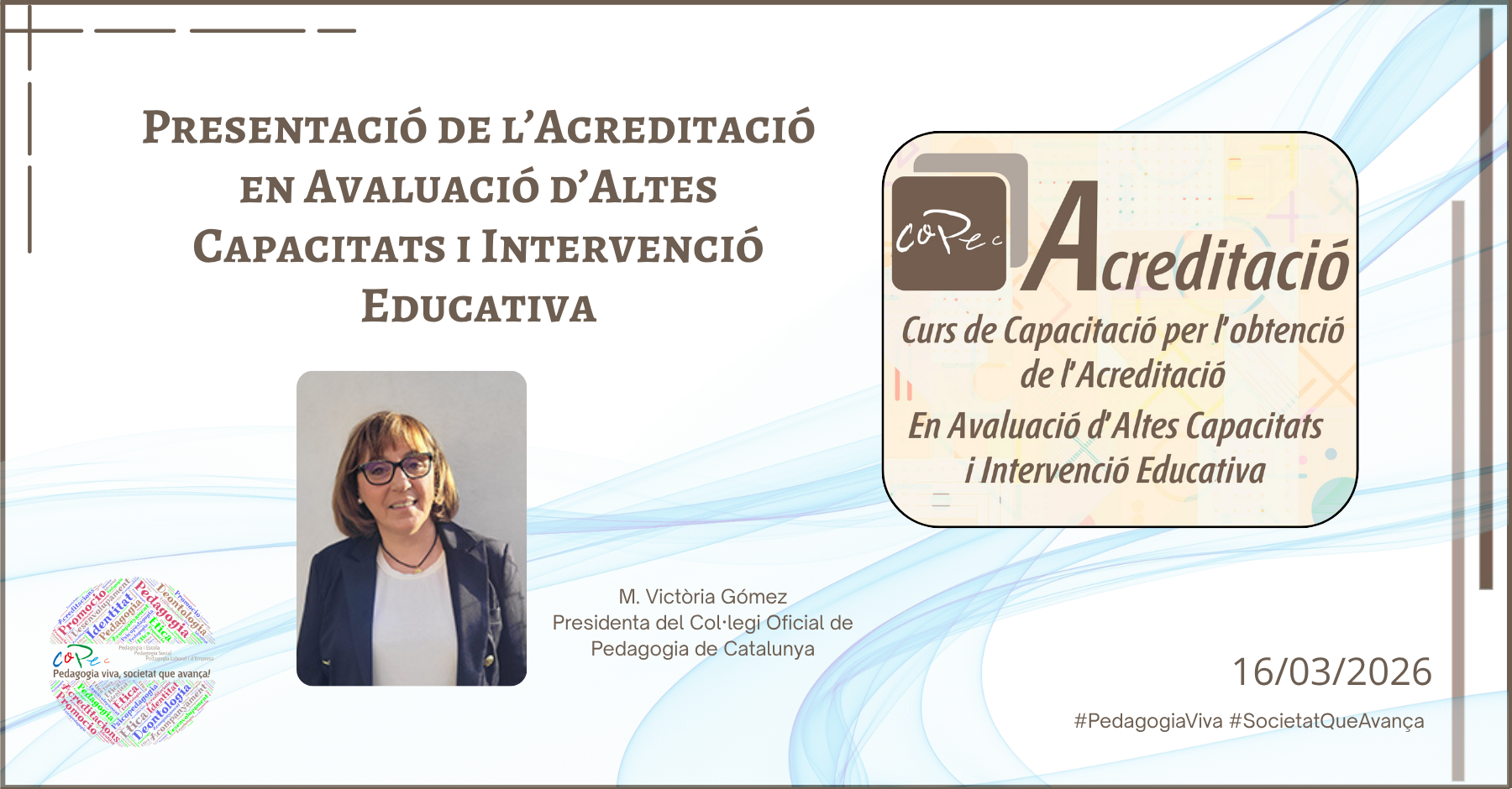 PRESENTACIÓN DE LA ACREDITACIÓN EN EVALUACIÓN DE ALTAS CAPACIDADES E INTERVENCIÓN EDUCATIVA